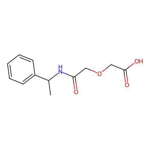 {2-Oxo-2-[(1-phenylethyl)amino]ethoxy}acetic acid structure