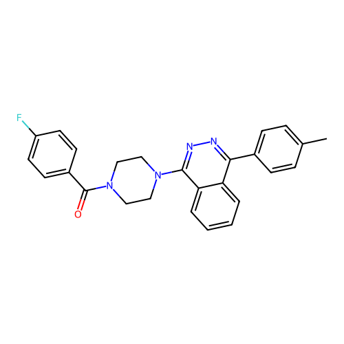 (4-Fluorophenyl){4-[4-(4-methylphenyl)phthalazin-1-yl]piperazin-1-yl}methanone structure