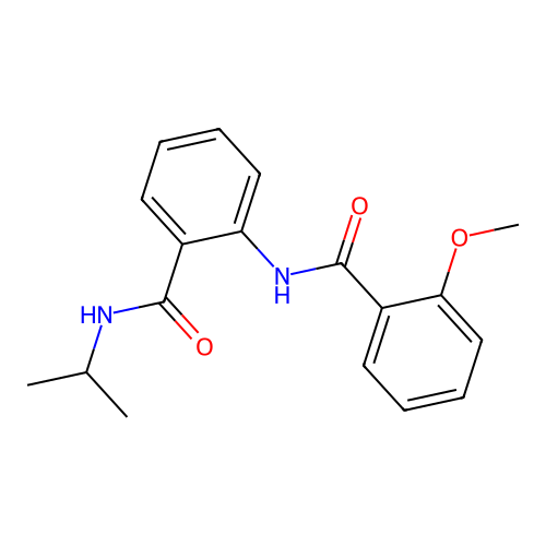 2-methoxy-N-[2-(propan-2-ylcarbamoyl)phenyl]benzamide structure