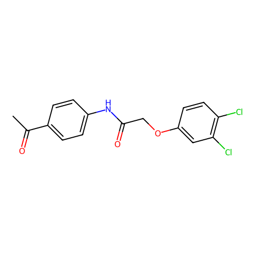 N-(4-acetylphenyl)-2-(3,4-dichlorophenoxy)acetamide structure
