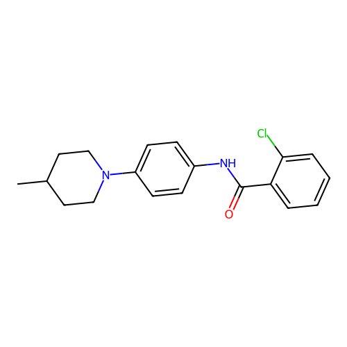 2-chloro-N-[4-(4-methylpiperidin-1-yl)phenyl]benzamide structure