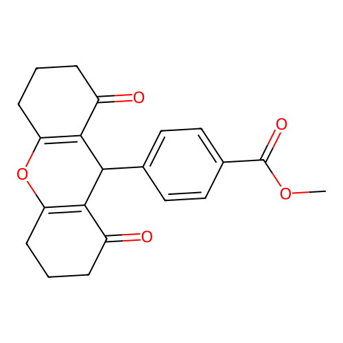 methyl 4-(1,8-dioxo-2,3,4,5,6,7,8,9-octahydro-1H-xanthen-9-yl)benzoate structure