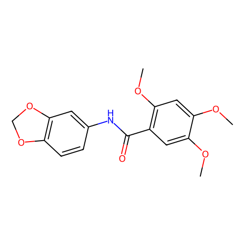 N-(1,3-benzodioxol-5-yl)-2,4,5-trimethoxybenzamide structure