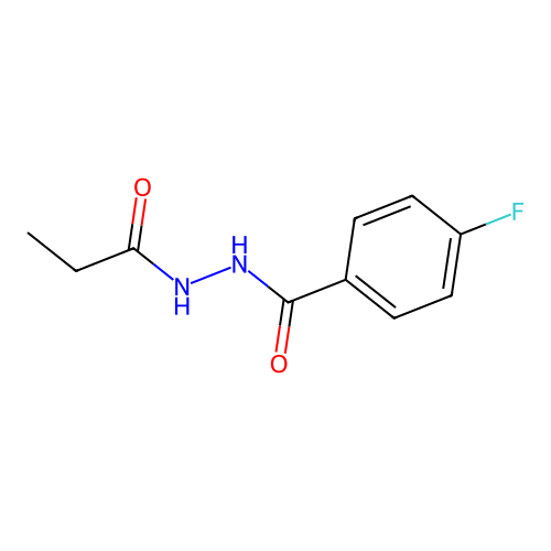 4-fluoro-N'-propanoylbenzohydrazide structure
