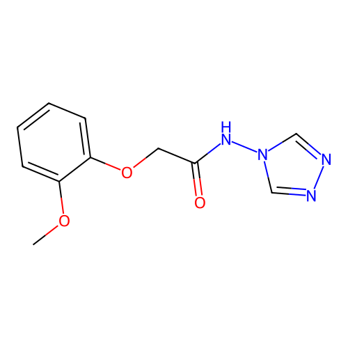 2-(2-methoxyphenoxy)-N-(4H-1,2,4-triazol-4-yl)acetamide structure