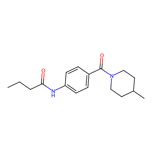 N-[4-(4-methylpiperidine-1-carbonyl)phenyl]butanamide structure
