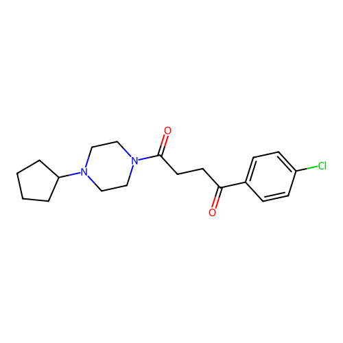 Piperazine, 1-(4-(4-chlorophenyl)-1,4-dioxobutyl)-4-cyclopentyl- structure