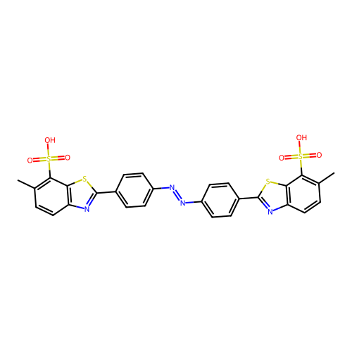 7-Benzothiazolesulfonic acid, 2,2'-(azodi-4,1-phenylene)bis[6-methyl- structure