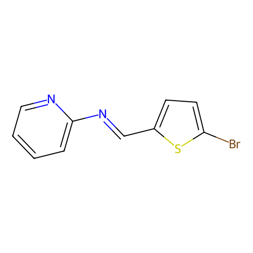 N-[(5-bromo-2-thienyl)methylene]-N-(2-pyridinyl)amine structure