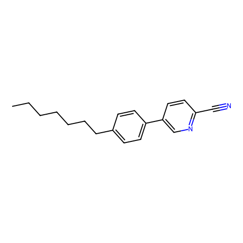 5-(4-Heptylphenyl)pyridine-2-carbonitrile structure