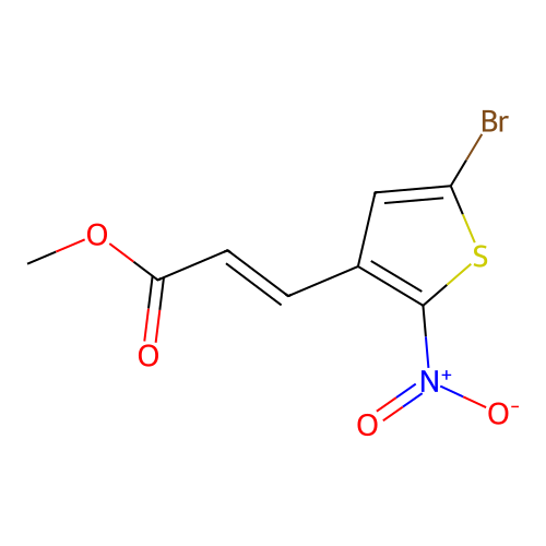 Methyl 3-{5-bromo-2-nitro-3-thienyl}acrylate structure