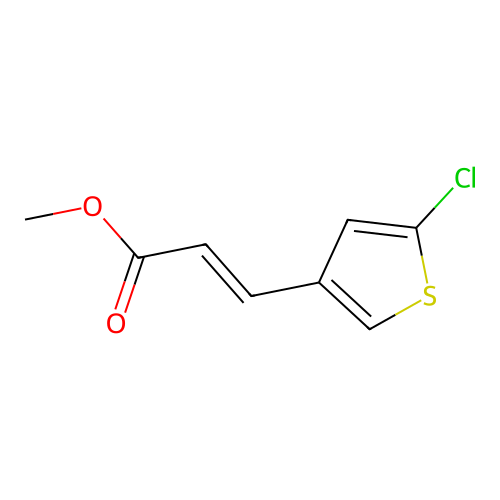 2-Propenoic acid, 3-(5-chloro-3-thienyl)-, methyl ester, (E)- structure