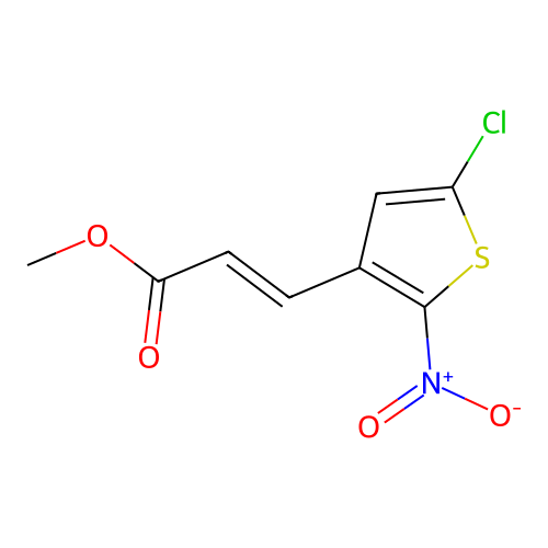 Methyl 3-{5-chloro-2-nitro-3-thienyl}acrylate structure