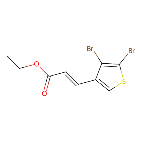 Ethyl 3-(4,5-dibromo-3-thienyl)acrylate structure
