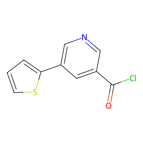 5-(2-thienyl)-3-Pyridinecarbonyl chloride structure