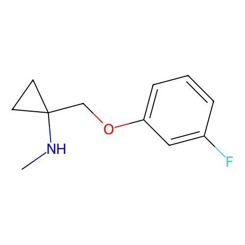 Cyclopropanamine, 1-[(3-fluorophenoxy)methyl]-N-methyl- structure