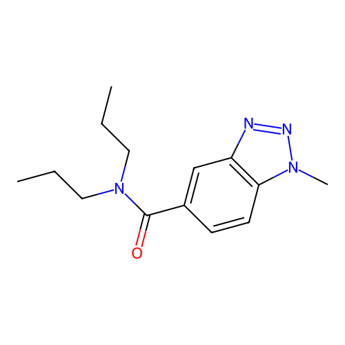 1-methyl-N,N-dipropyl-1H-benzotriazole-5-carboxamide structure