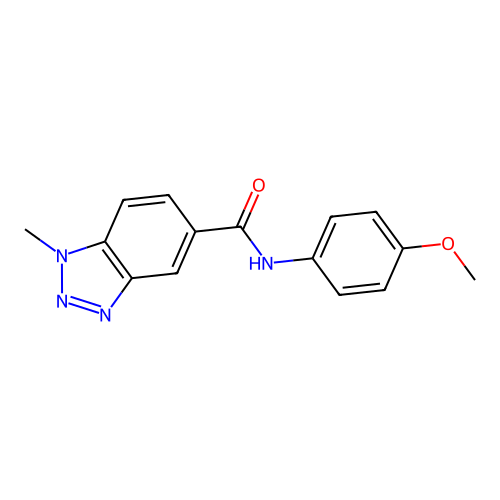N-(4-methoxyphenyl)-1-methyl-1H-benzotriazole-5-carboxamide structure
