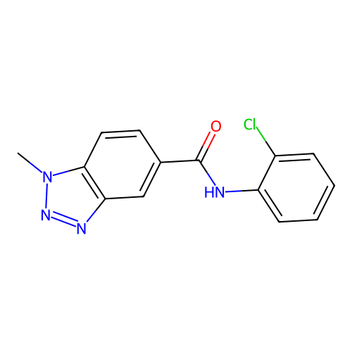N-(2-chlorophenyl)-1-methyl-1H-benzotriazole-5-carboxamide structure