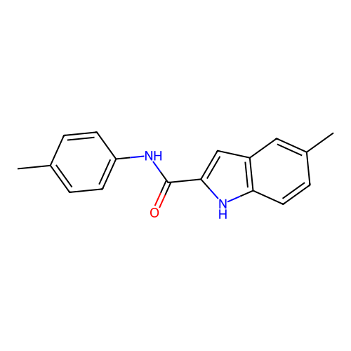 5-methyl-N-(4-methylphenyl)-1H-indole-2-carboxamide structure
