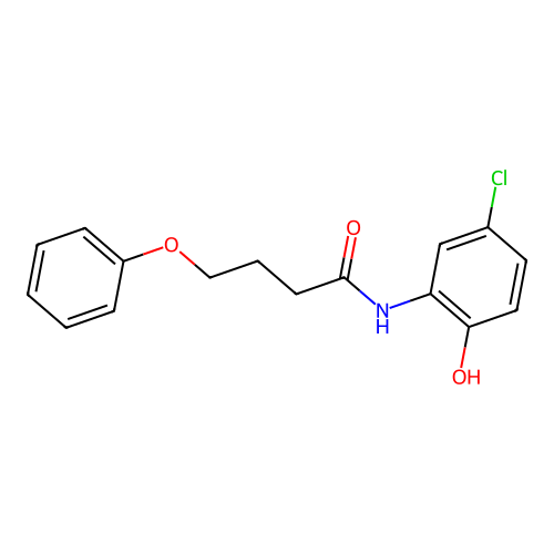 N-(5-chloro-2-hydroxyphenyl)-4-phenoxybutanamide structure