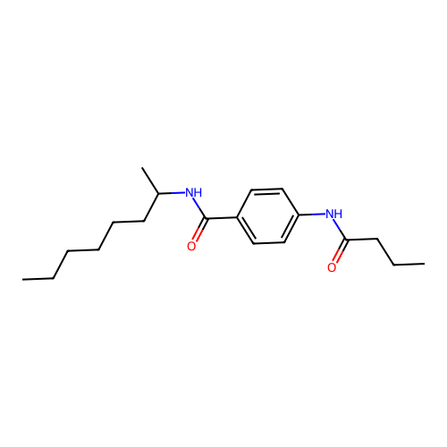 4-(butanoylamino)-N-(octan-2-yl)benzamide structure