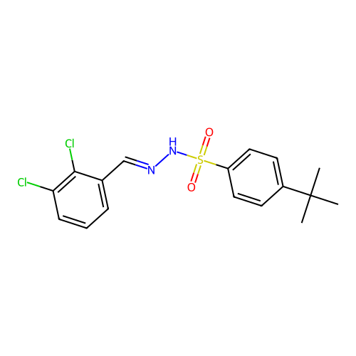 4-tert-butyl-N'-[(E)-(2,3-dichlorophenyl)methylidene]benzenesulfonohydrazide structure