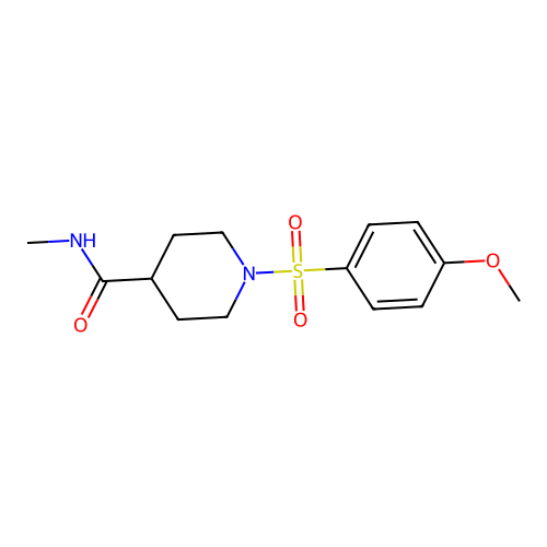 1-[(4-methoxyphenyl)sulfonyl]-N-methylpiperidine-4-carboxamide structure