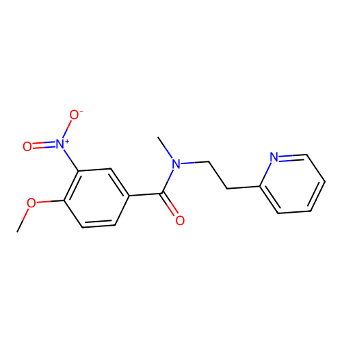 4-methoxy-N-methyl-3-nitro-N-[2-(pyridin-2-yl)ethyl]benzamide structure