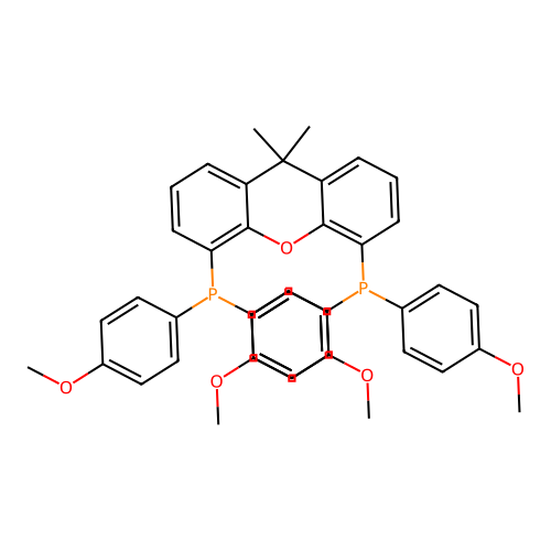 4,5-Bis-[bis-(4-methoxyphenyl)phosphanyl]-9,9-dimethyl-9H-xanthene structure