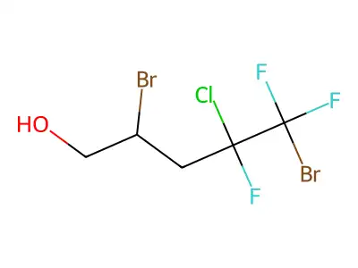 2,5-Dibromo-4-chloro-4,5,5-trifluoropentan-1-ol structure