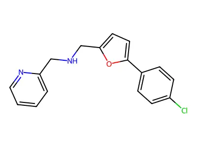 1-[5-(4-chlorophenyl)furan-2-yl]-N-(pyridin-2-ylmethyl)methanamine structure