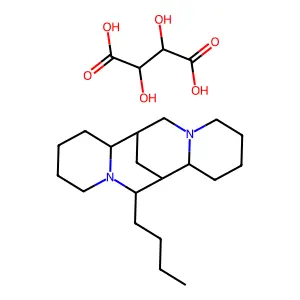 17-Butylsparteine dihydrogen tartrate structure