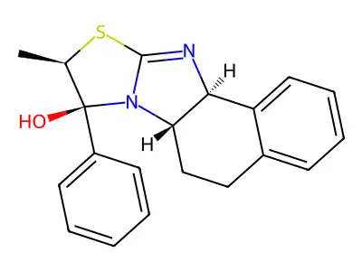 Naphth(1',2':4,5)imidazo(2,1-b)thiazol-8-beta-ol, 5,6,6a-beta,8,9,11a-alpha-hexahydro-9-beta-methyl-8-alpha-phenyl-, (+-)- structure