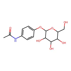 N-(4-(β-D-吡喃葡萄糖氧基)苯基)乙酰胺 structure