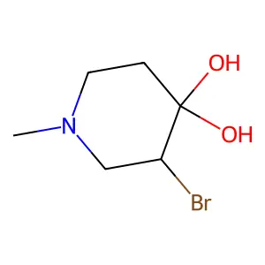 4,4-Piperidinediol, 3-bromo-1-methyl- structure