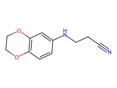 3-[(2,3-Dihydro-1,4-benzodioxin-6-yl)amino]propanenitrile structure