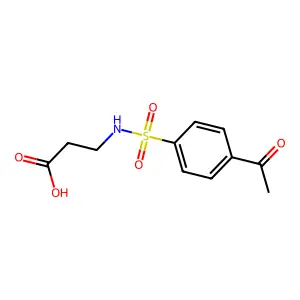 3-(4-Acetylbenzenesulfonamido)propanoic acid structure