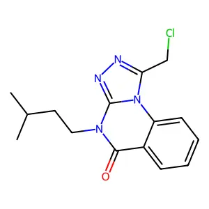 1-(chloromethyl)-4-(3-methylbutyl)[1,2,4]triazolo[4,3-a]quinazolin-5(4H)-one structure