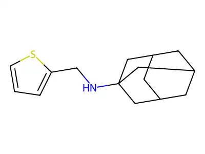 N-(thiophen-2-ylmethyl)adamantan-1-amine structure