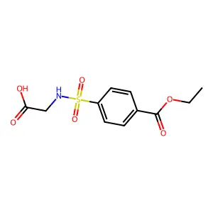 2-(4-(Ethoxycarbonyl)benzenesulfonamido)acetic acid structure