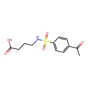 4-{[(4-Acetylphenyl)sulfonyl]amino}butanoic acid structure