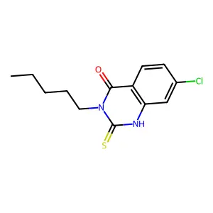 7-chloro-2-mercapto-3-pentylquinazolin-4(3H)-one structure
