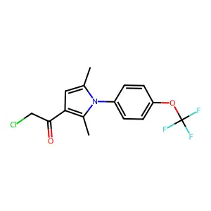 2-chloro-1-{2,5-dimethyl-1-[4-(trifluoromethoxy)phenyl]-1H-pyrrol-3-yl}ethan-1-one structure