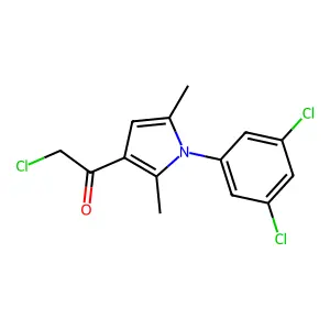 2-chloro-1-[1-(3,5-dichlorophenyl)-2,5-dimethyl-1H-pyrrol-3-yl]ethanone structure