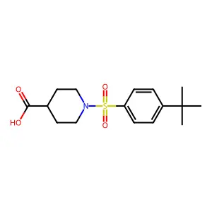 1-(4-Tert-butylbenzenesulfonyl)piperidine-4-carboxylic acid structure
