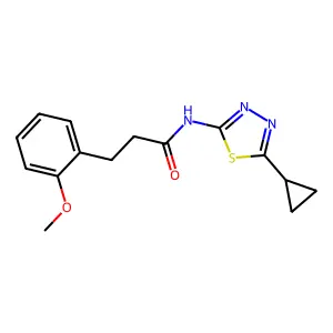 N-(5-cyclopropyl-1,3,4-thiadiazol-2-yl)-3-(2-methoxyphenyl)propanamide structure