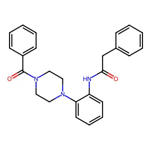 N-[2-(4-benzoylpiperazin-1-yl)phenyl]-2-phenylacetamide structure