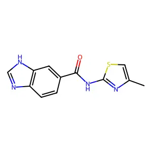 N-(4-methylthiazol-2-yl)-1H-benzo[d]imidazole-5-carboxamide structure