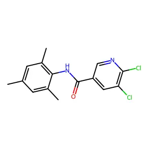 5,6-dichloro-N-(2,4,6-trimethylphenyl)pyridine-3-carboxamide structure